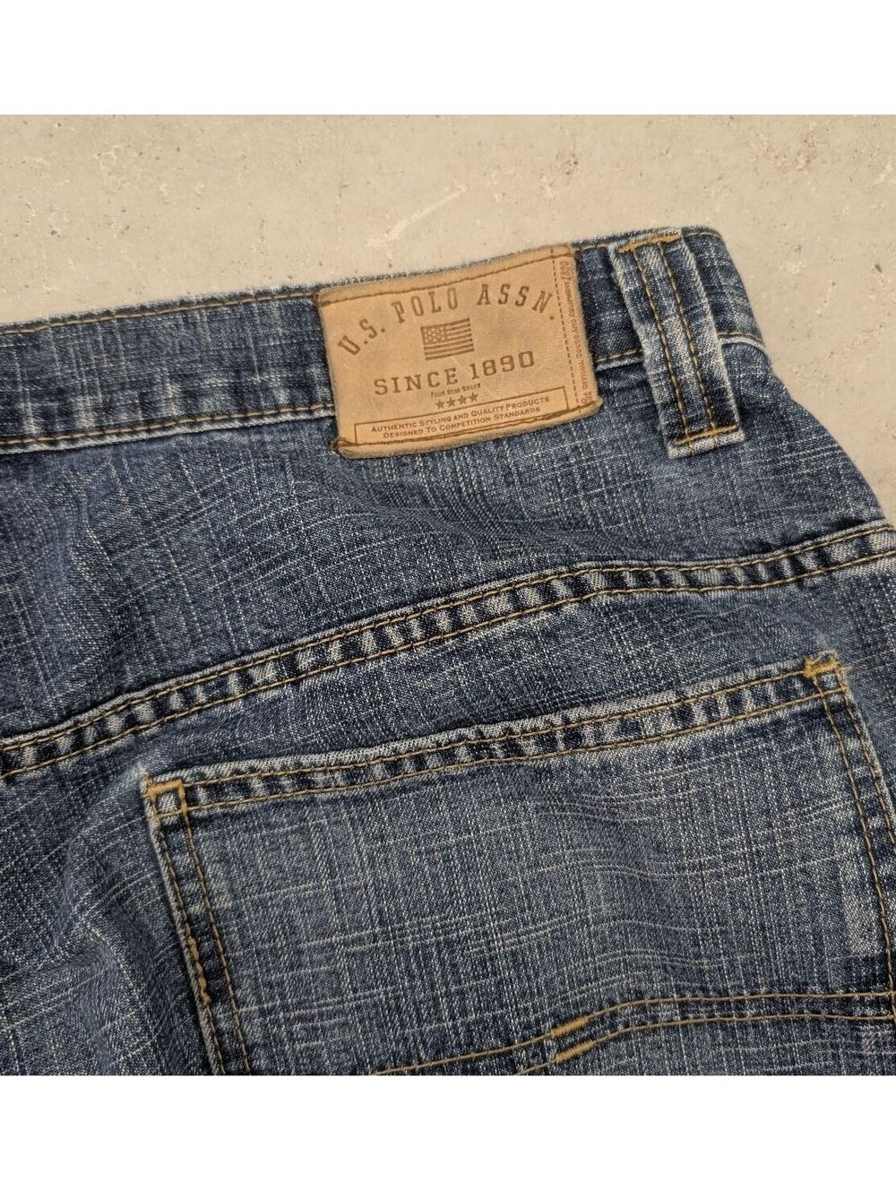 Vintage Y2K US Polo Assn Embroidered Carpenter Blue Jeans - Picture 3 of 9